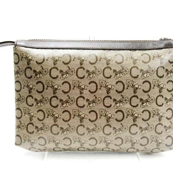 CELINE clutch bag C brazone beige PVC leather - Picture 2 of 6